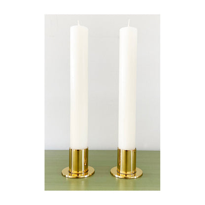 1 1/2" Diameter Solid Brass Candle Holder