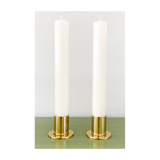 1 1/2" Diameter Solid Brass Candle Holder