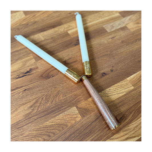 St. Blaise Candle Holder - With Candles