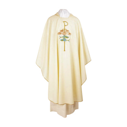 Loaves & Fish Pure Wool Chasuble - Available in 4 Liturgical Colours