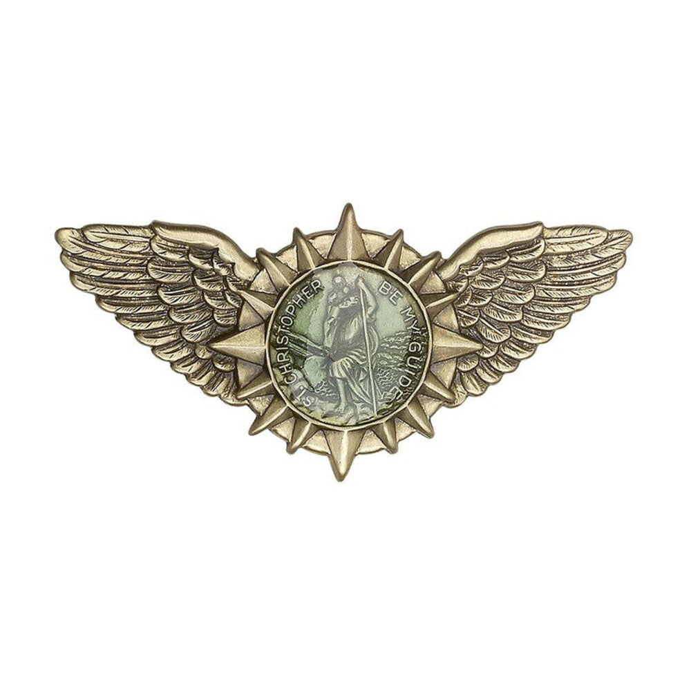 St. Christopher / Wings Visor Clip