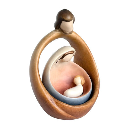 Sacred Family Modern Minimalist Nativity Scene - Wood Sculpture