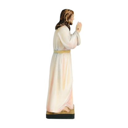 Risen Christ, Handcrafted Painted Wood Sculpture