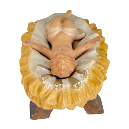 Baby Jesus with Crib - Maple Wood