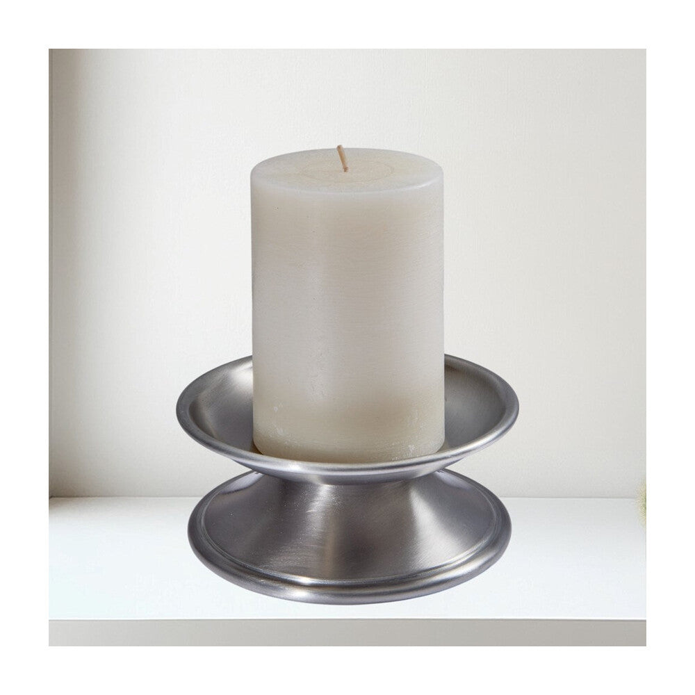 Medieval Antique Finish Pewter Candle Holder