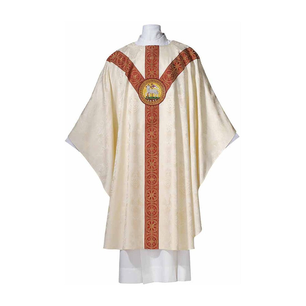 Chasuble with 'Lamb of God' Monogram - Available in 8 Colours