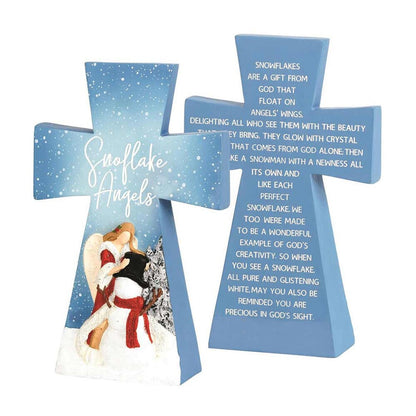 Snowflake Angels Tabletop Cross