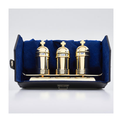 Brass Oil Stock with Tray & Base