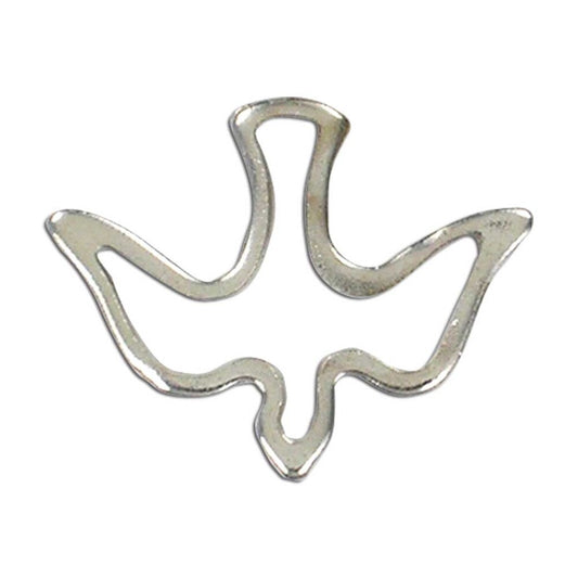 Silver Dove Outline Lapel Pin