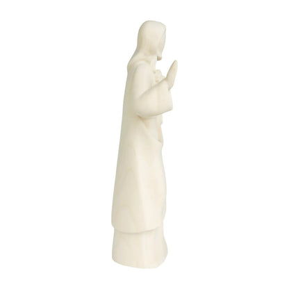 Modern Wooden Sacred Heart of Jesus Sculpture from Val Gardena