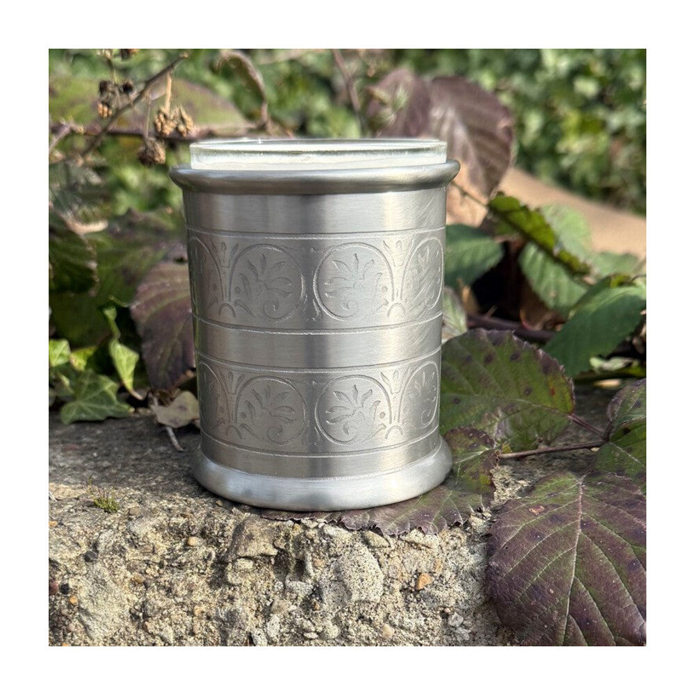 Medieval Antique Finish Pewter Candle Votive