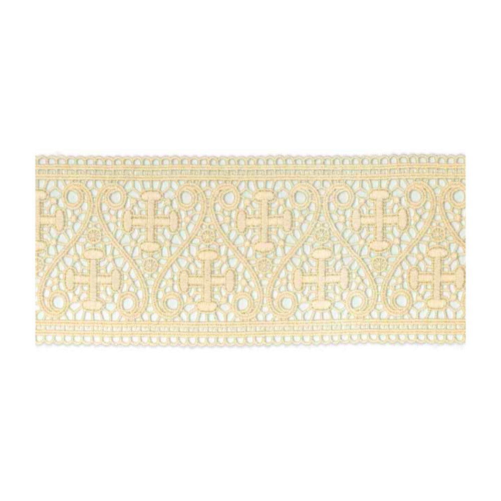 Plissé Alb with Cross Motif Lace Edition