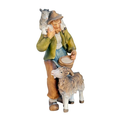 Shepherd with Goat and Kid - Maple Wood