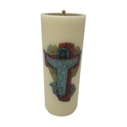 Nylon Oil Candle with Risen Christ Mosaic Transfer