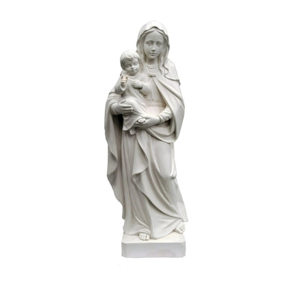 Statue Madonna with the Child Jesus in Artistic Fiber for Val Gardena