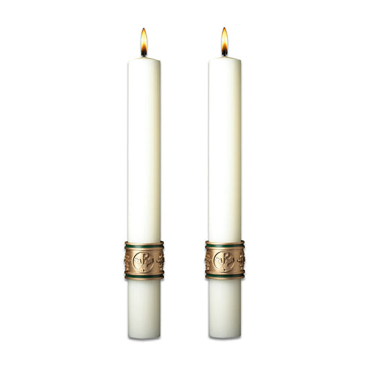 Cross of St. Francis Complementing Altar Candles