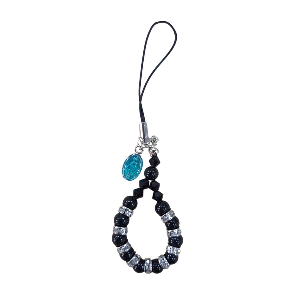 Onyx Rosary Mobile Phone Accessory
