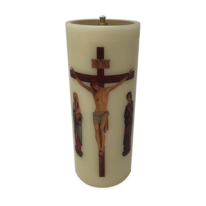 Nylon Oil Candle with Crucifixion Group Transfer