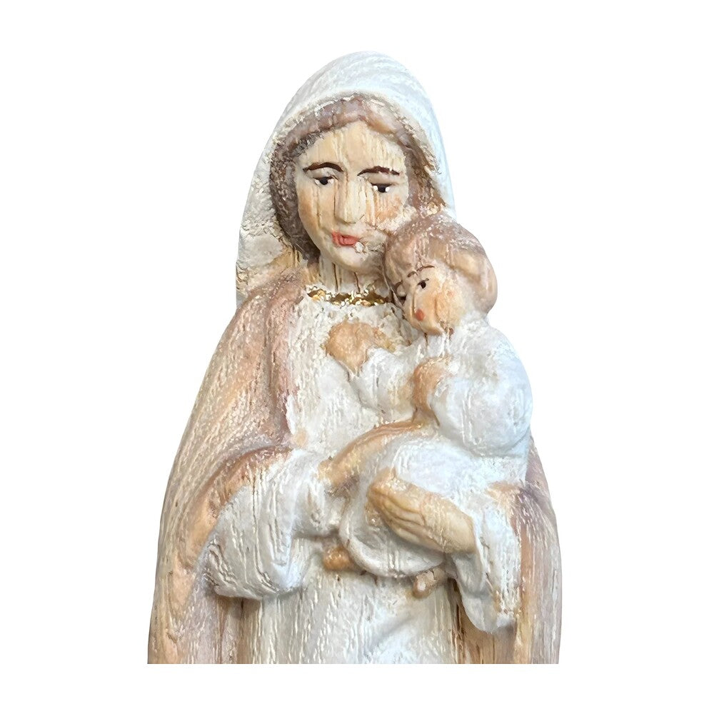 Modern Madonna and Child Sculpture in Maple and Lime wood Val Gardena