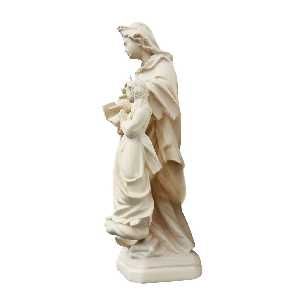 Polychrome Wood Statue of Saint Anne with Baby Mary