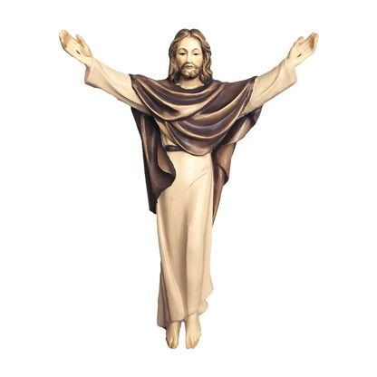 Sculpture of Jesus Christ the Risen King in Val Gardena wood