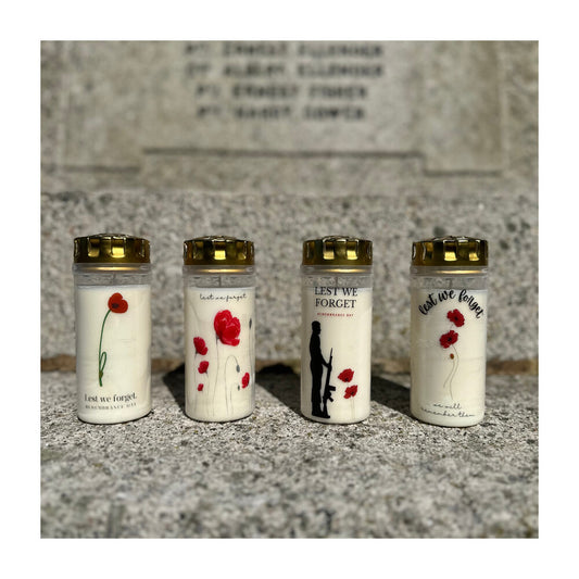 4-Day White Tribute Memorial Candles