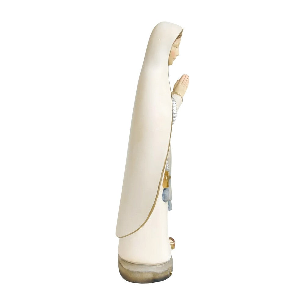 Our Lady of Lourdes Statue and Figurine in Hand-carved Val Gardena Wood