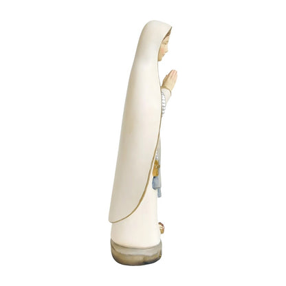 Our Lady of Lourdes Statue and Figurine in Hand-carved Val Gardena Wood