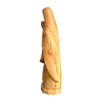 Our Lady of Lourdes and Saint Bernadette Carved Wood Statue