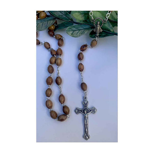 Olive Wood Rosary made in Jerusalem Holy Land