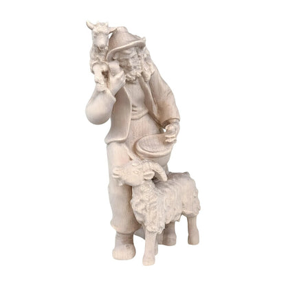 Shepherd with Goat and Kid - Maple Wood