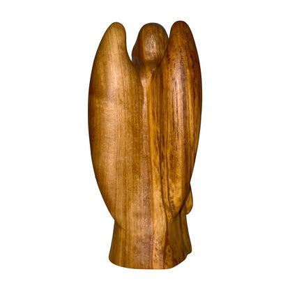 Guardian Angel with Children: Maple Wood Sculpture from Val Gardena