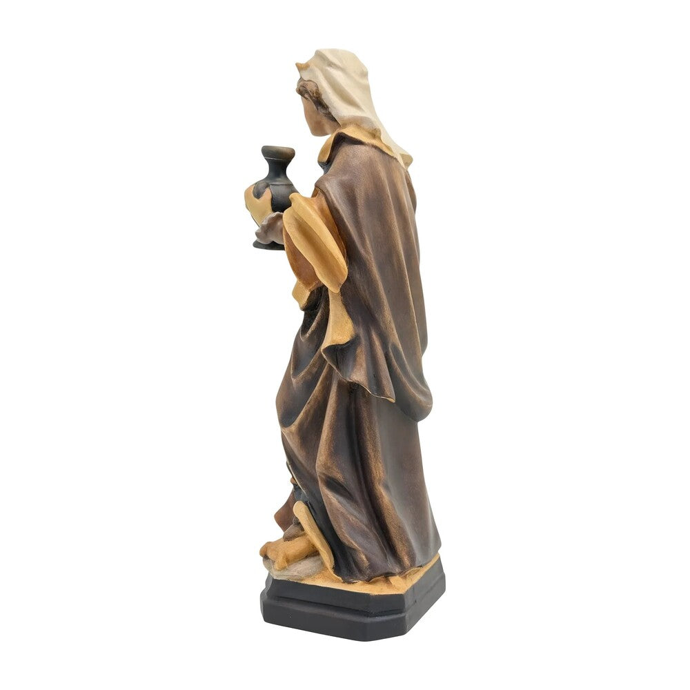 Carved Wooden Statue of Saint Mary Magdalene - Val Gardena Craftsmanship