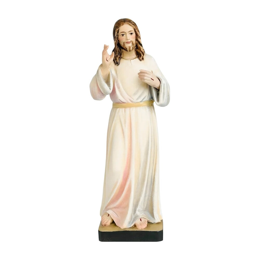 Risen Christ, Handcrafted Painted Wood Sculpture