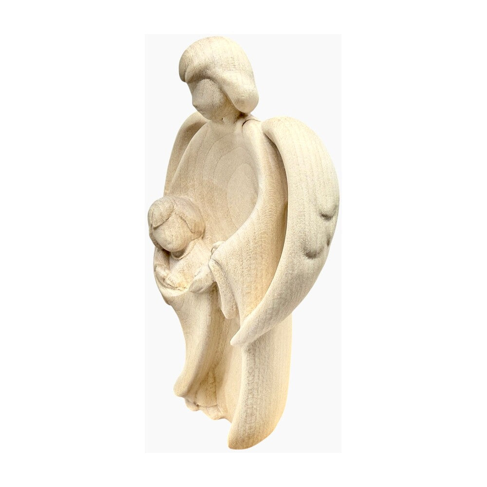 Guardian Angel Sculpture with Child | Sacred Handicrafts Val Gardena