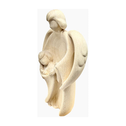 Guardian Angel Sculpture with Child | Sacred Handicrafts Val Gardena