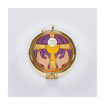 Holy Communion Chalice & IHS 15 Capacity Pyx