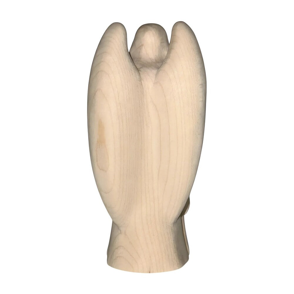 Guardian Angel with Children: Maple Wood Sculpture from Val Gardena