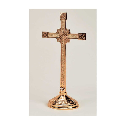 17” High Cast Textured Bronze Crucifix