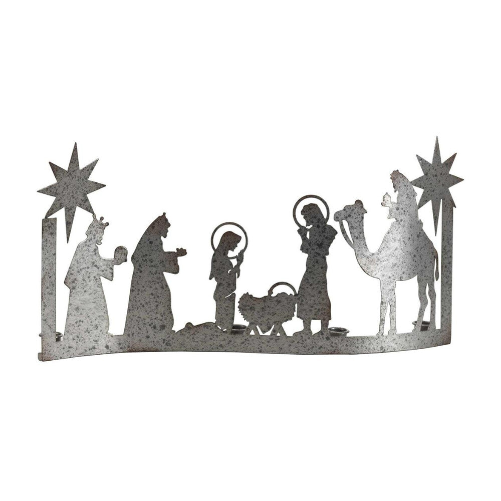 Silhouette Twist Nativity Advent Candleholder