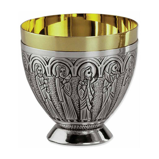 3 3/4" High Twelve Apostle Open Brass Ciborium