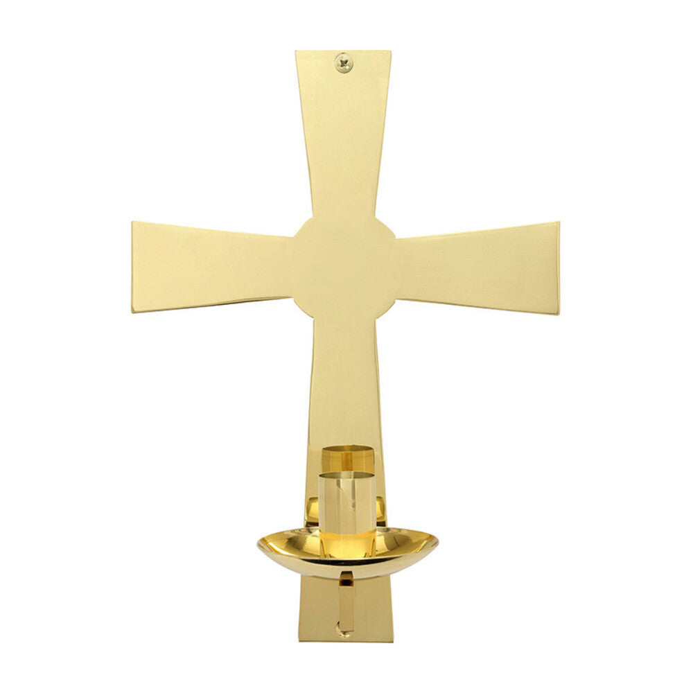Plain Cross Wall-Mounted Candleholder