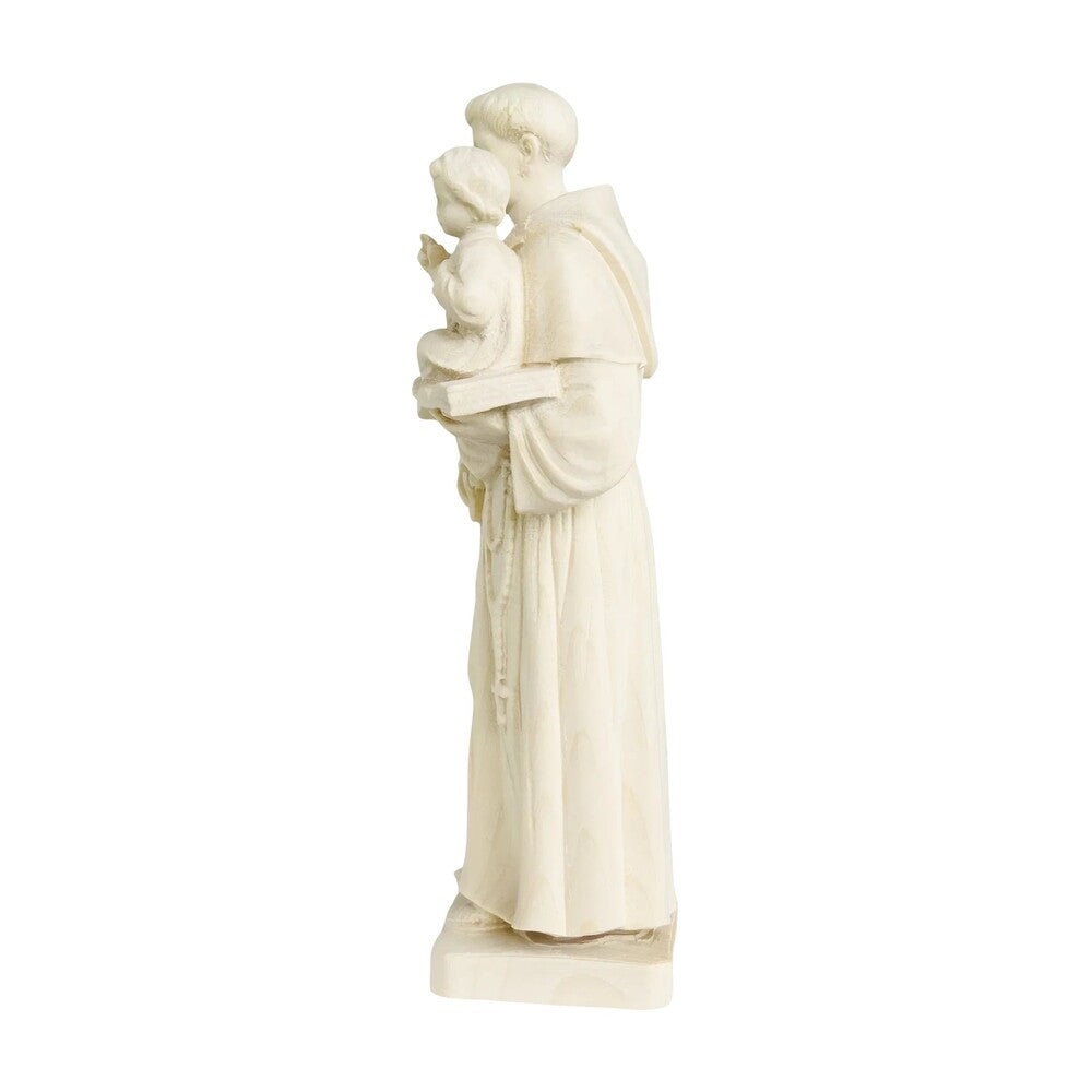 Wooden Statue of Saint Anthony of Padua with Child | Handcrafted Sculpture Val Gardena