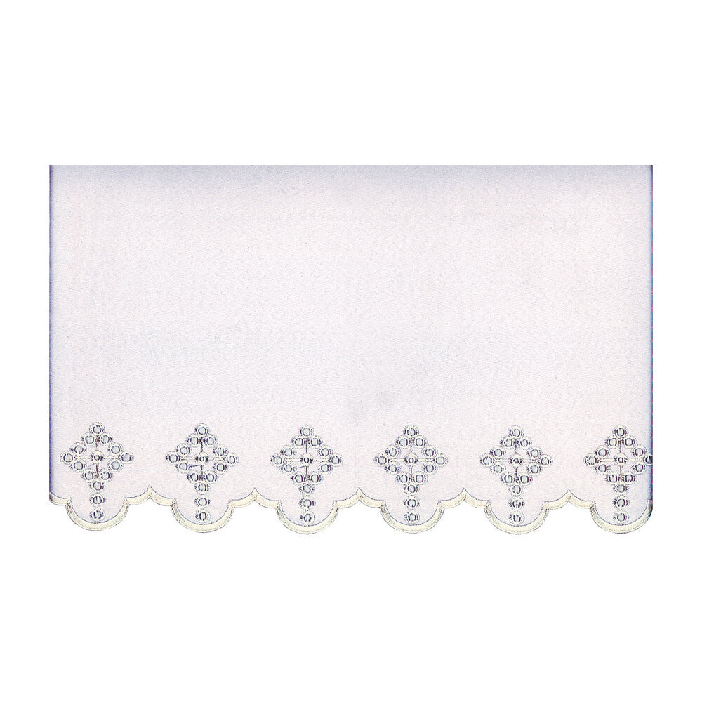 White Silk Embroidered Altar Cloth - Design BV1508