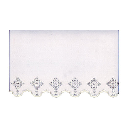 White Silk Embroidered Altar Cloth - Design BV1508