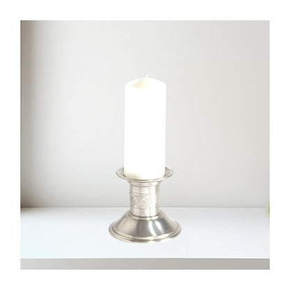 Extra Small Medieval Pewter Candle Holder Antique Finish