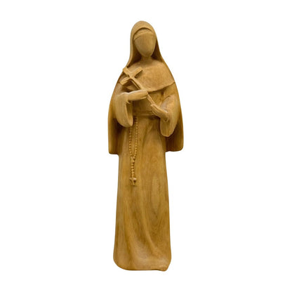 Saint Rita of Cascia Wooden Statue Carved | Modern Design Val Gardena