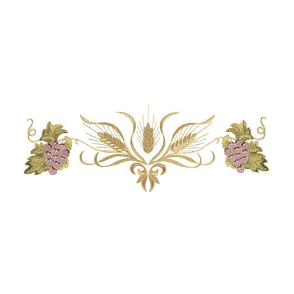 Aurora Ivory Cotta with Wheat & Grape Eucharistic Embroidery
