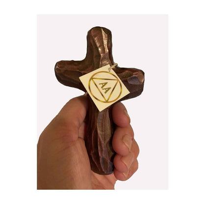 Burnished Bronze Journey Holding Cross