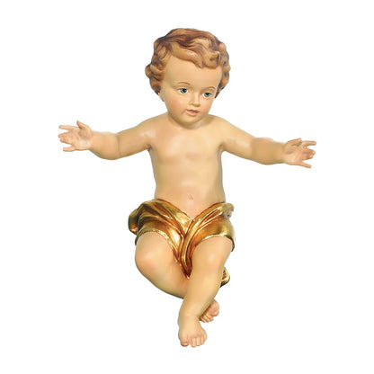 Hand Carved Wooden Baby Jesus Statue
